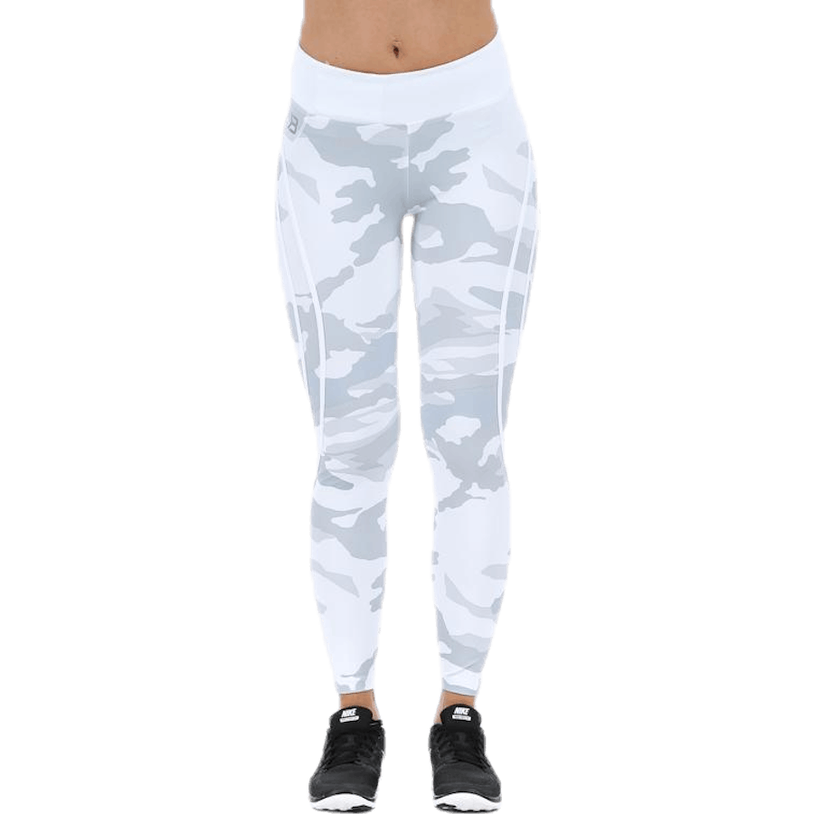 Collant alto camo bianco