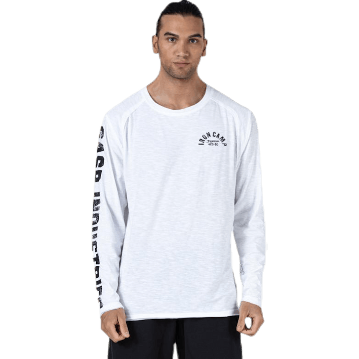 T-shirt Throwback LS Bianco