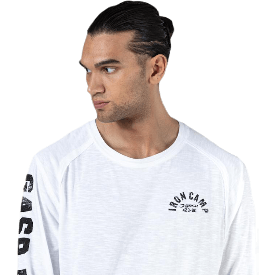 T-shirt Throwback LS Bianco
