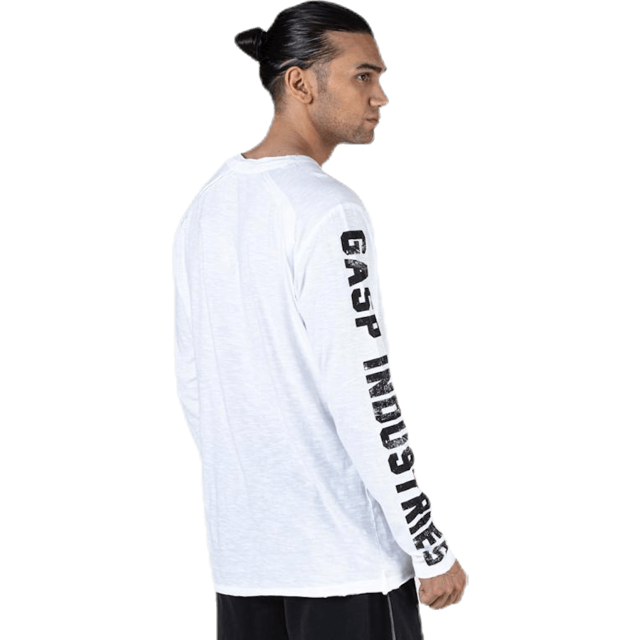 T-shirt Throwback LS Bianco