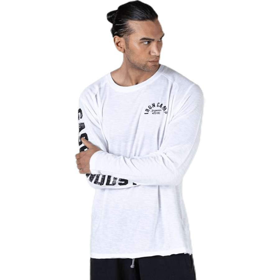 T-shirt Throwback LS Bianco
