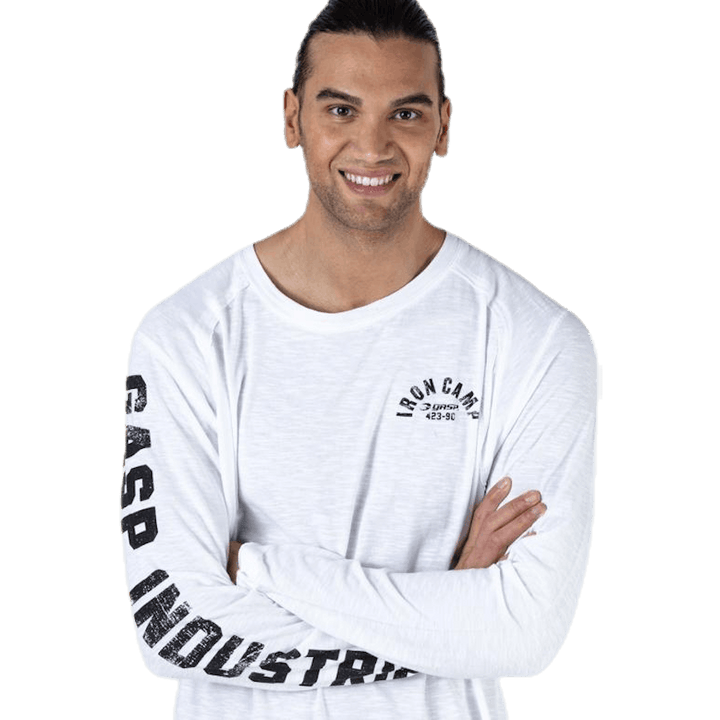 T-shirt Throwback LS Bianco