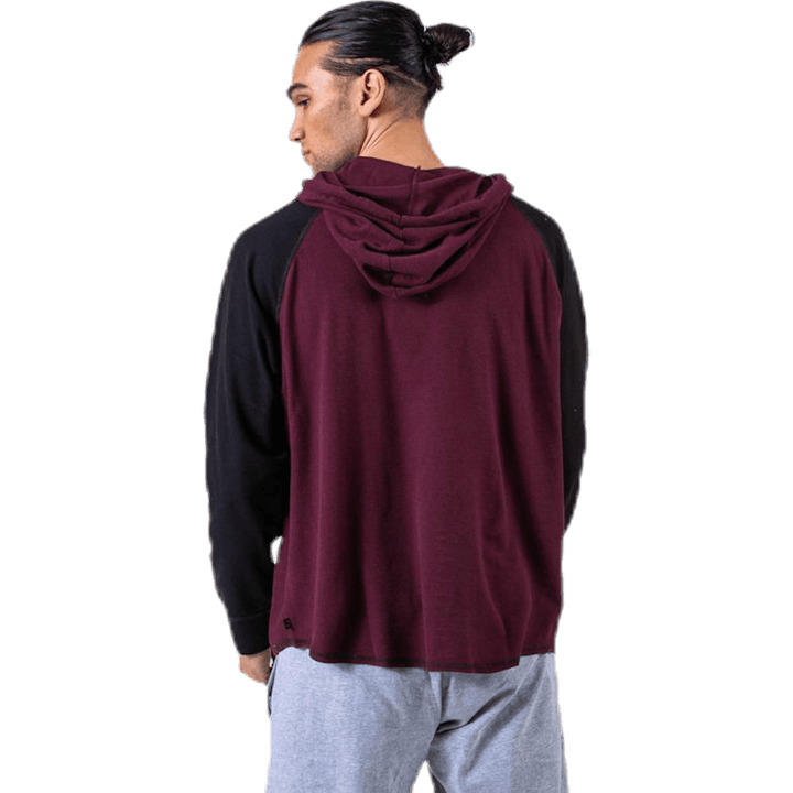 Felpa termica L/S con cappuccio rosso