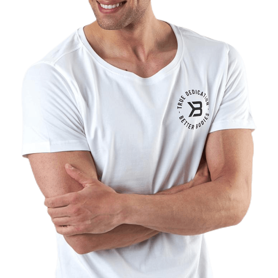 Wide Neck Tee White