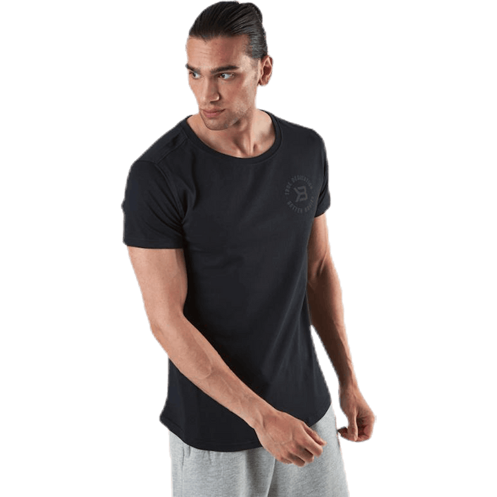 Wide Neck Tee Black