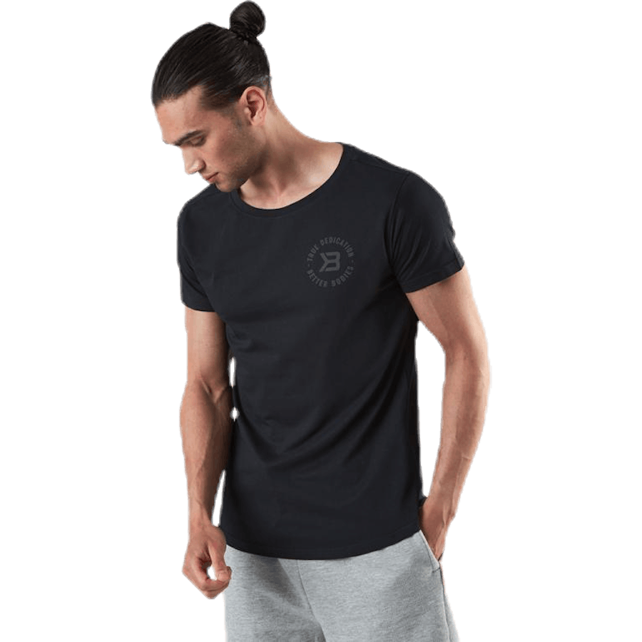 Wide Neck Tee Black