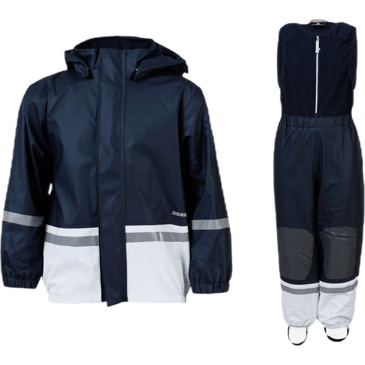 Boardman Fleece Lined Rainsuit Blue/White