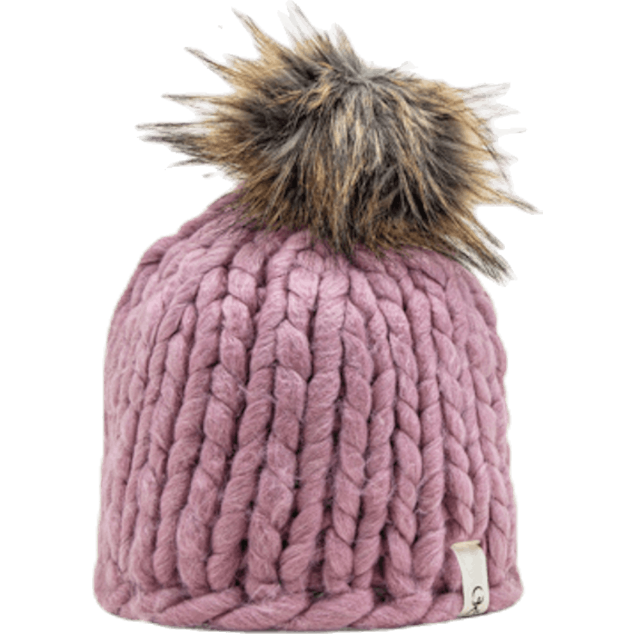 Fox Knitted Beanie Pink