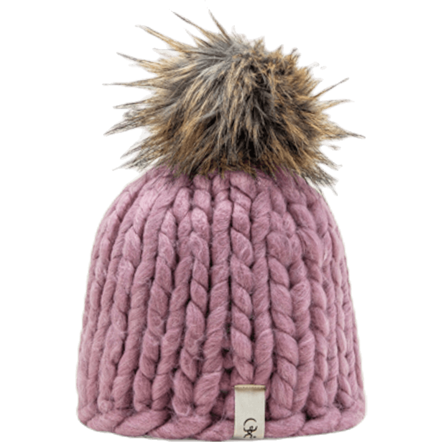 Fox Knitted Beanie Pink
