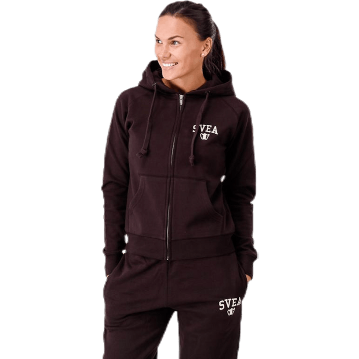 Tónová kapuce na zip Red