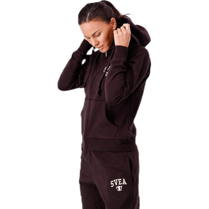 Tónová kapuce na zip Red