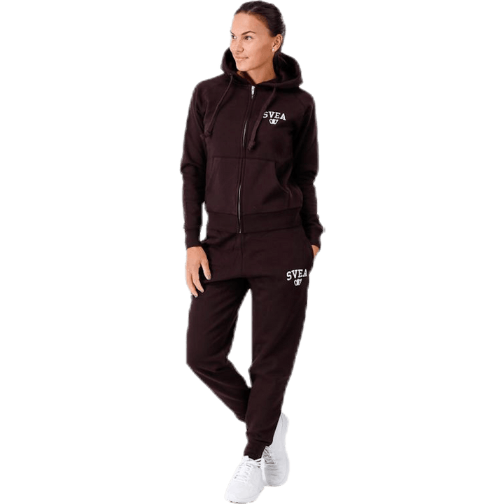 Tónová kapuce na zip Red