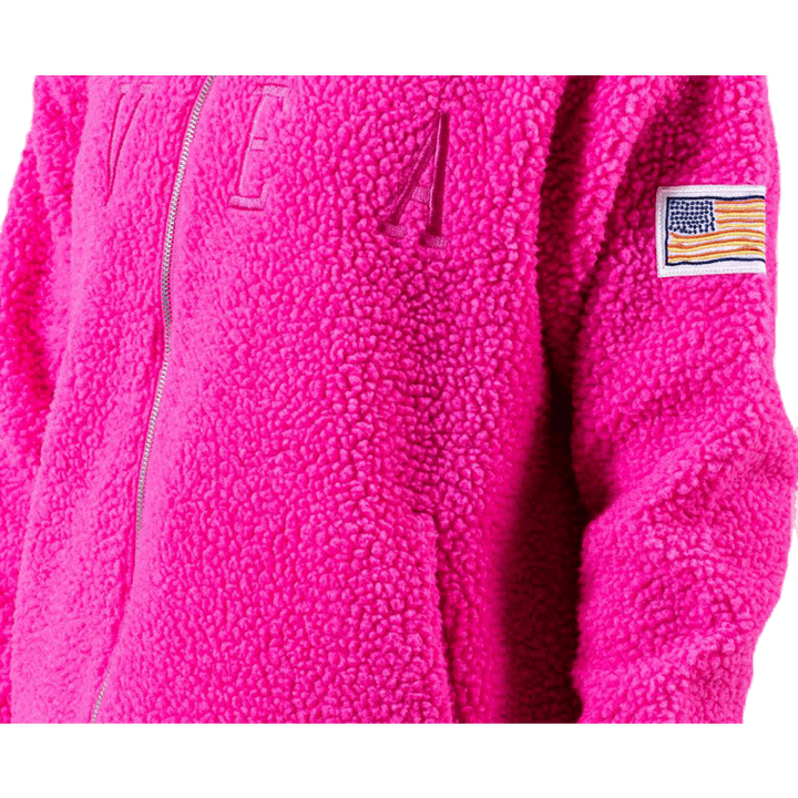 Kathryn Pile Zip Sweater Pink