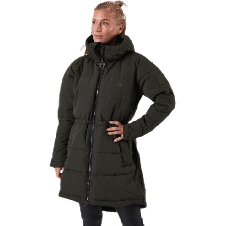 Hourglass Puffer Jacket Green