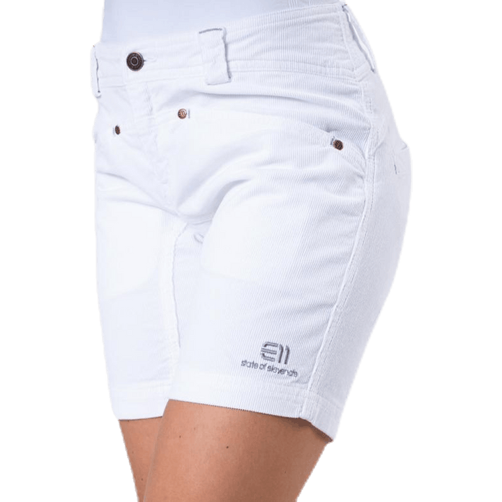 Après Cord Shorts Weiß