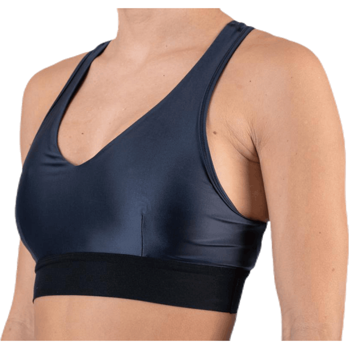 Glossy Bra Top Blue