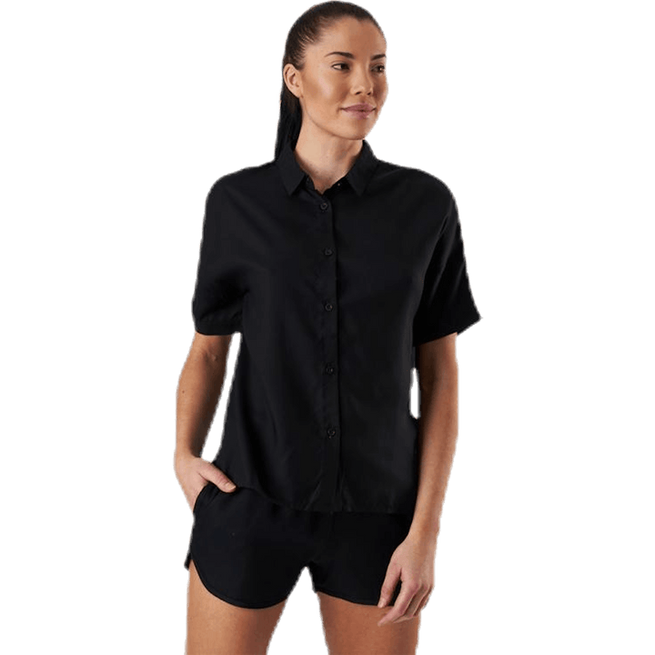 Chemise à manches courtes Nibe noire