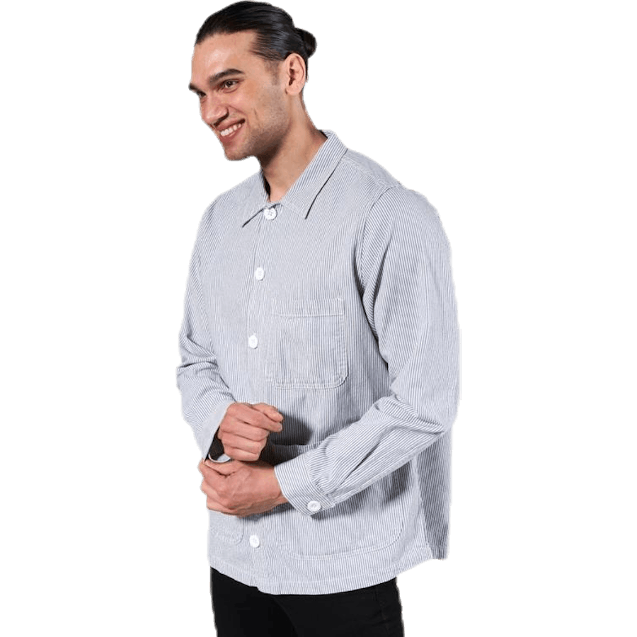 Veste de travail Sala à fines rayures bleues