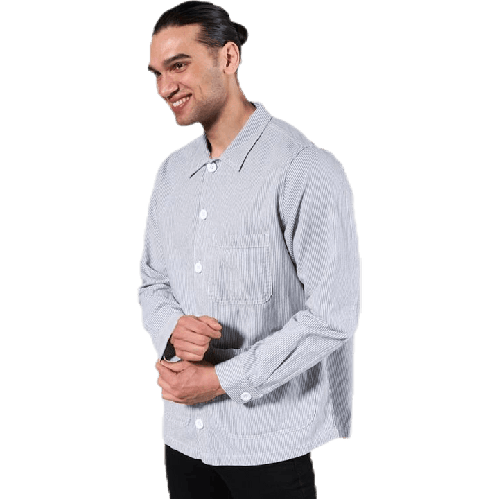 Veste de travail Sala à fines rayures bleues