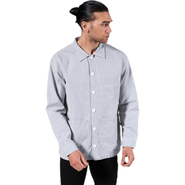 Veste de travail Sala à fines rayures bleues