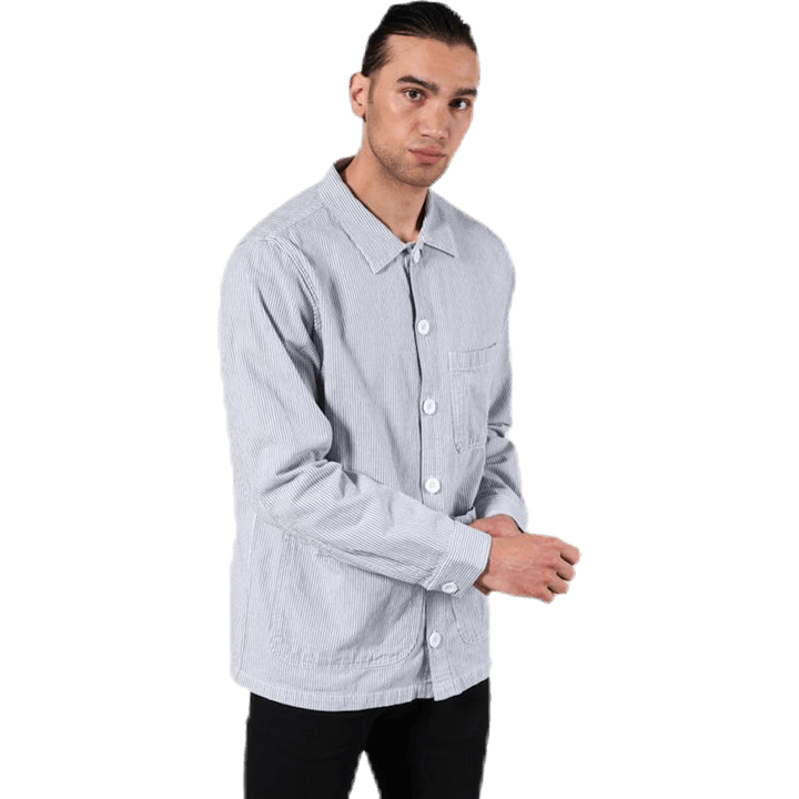 Veste de travail Sala à fines rayures bleues