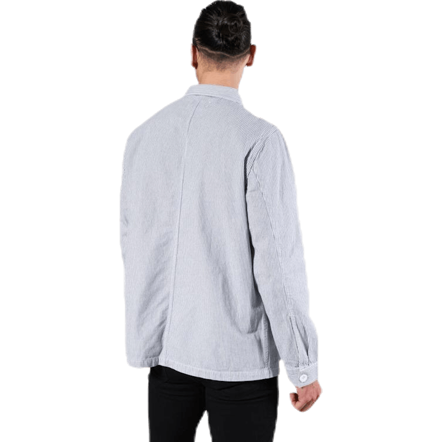 Veste de travail Sala à fines rayures bleues