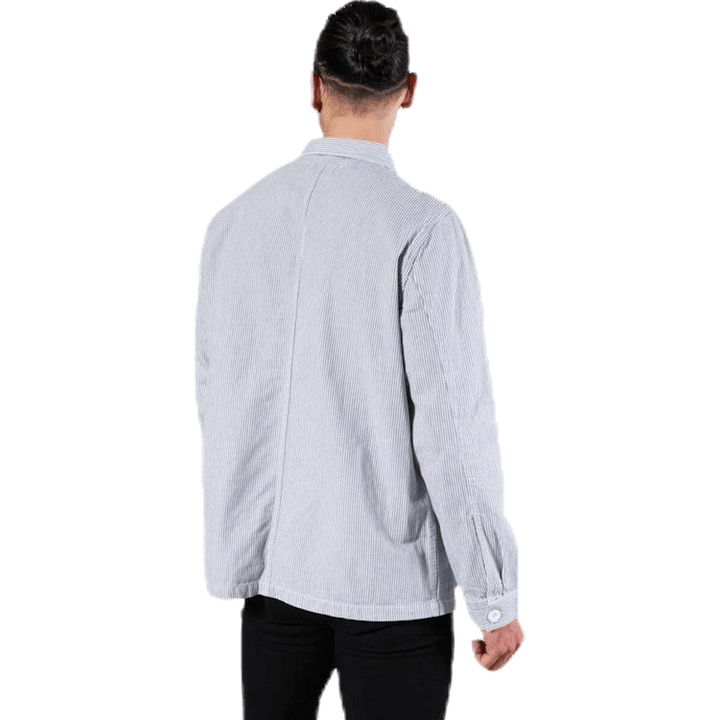 Veste de travail Sala à fines rayures bleues
