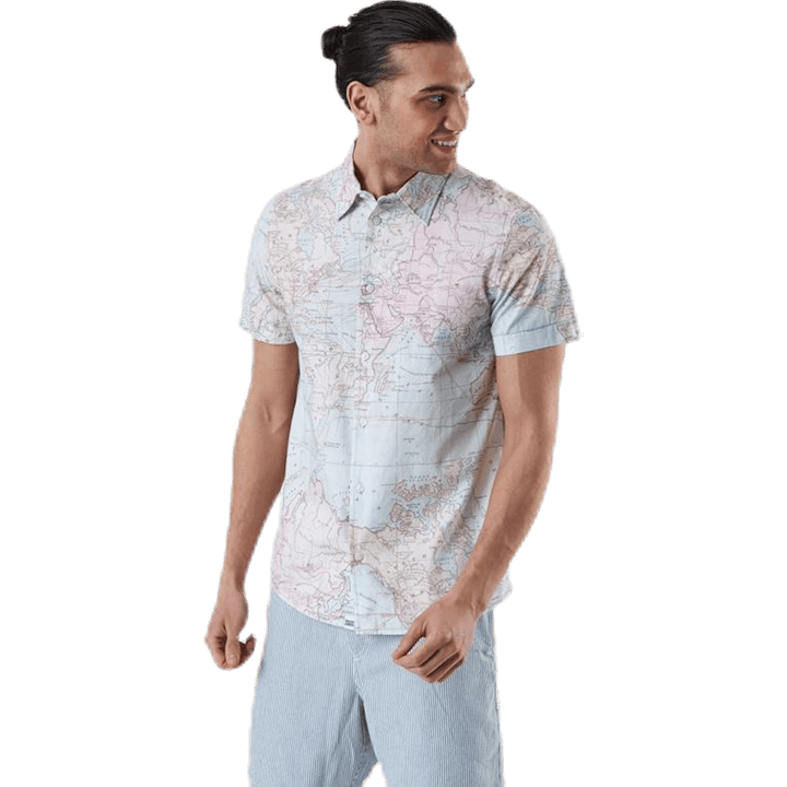 Shirt Short Sleeve Sandefjord Map Patterned