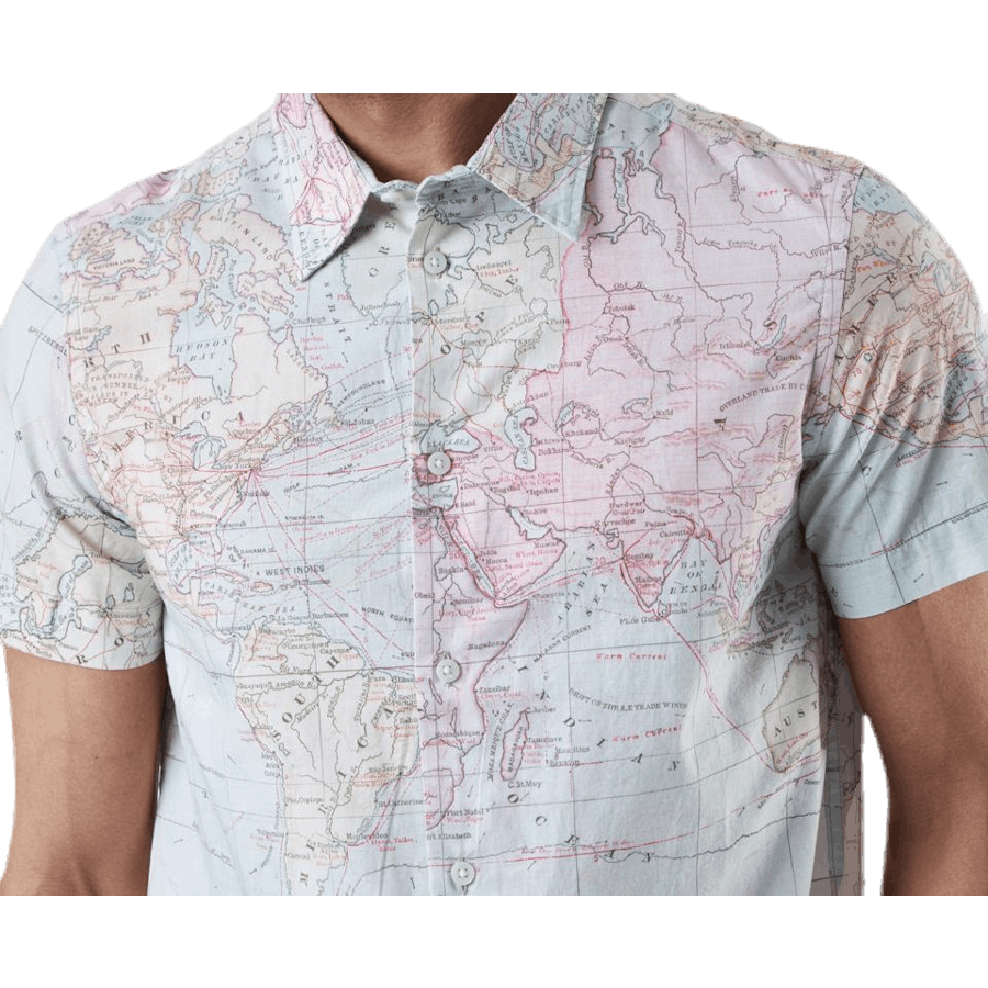 Shirt Short Sleeve Sandefjord Map Patterned
