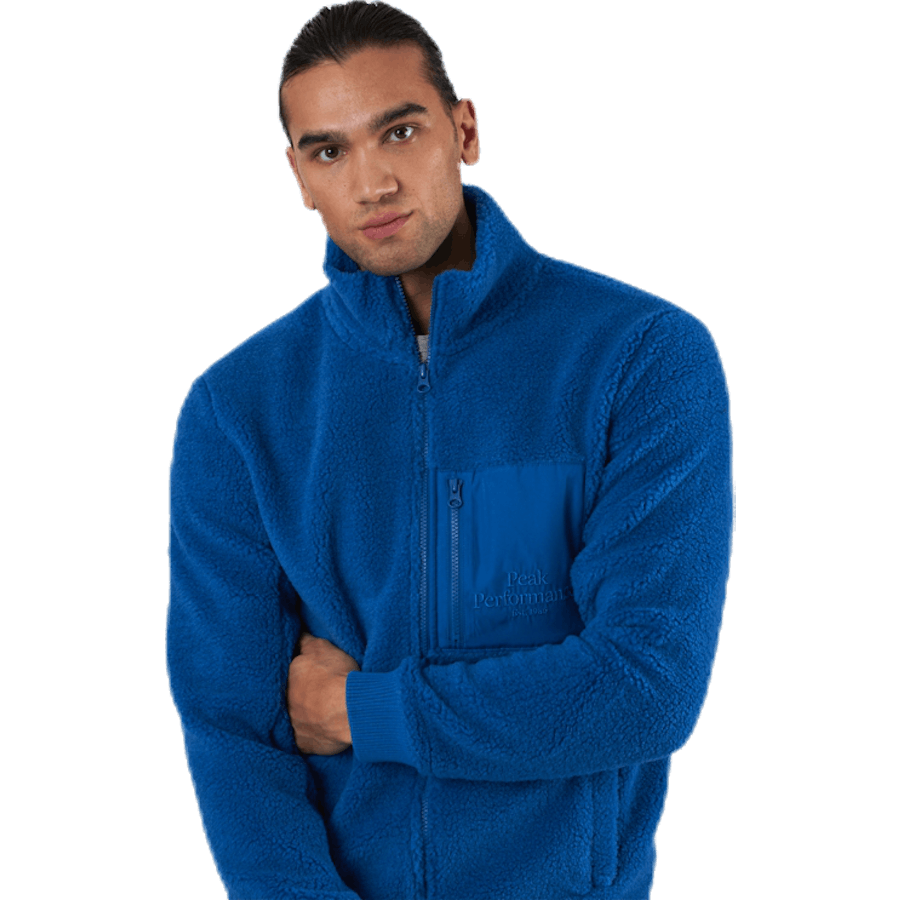 Original Pile Zip Jacket Blue