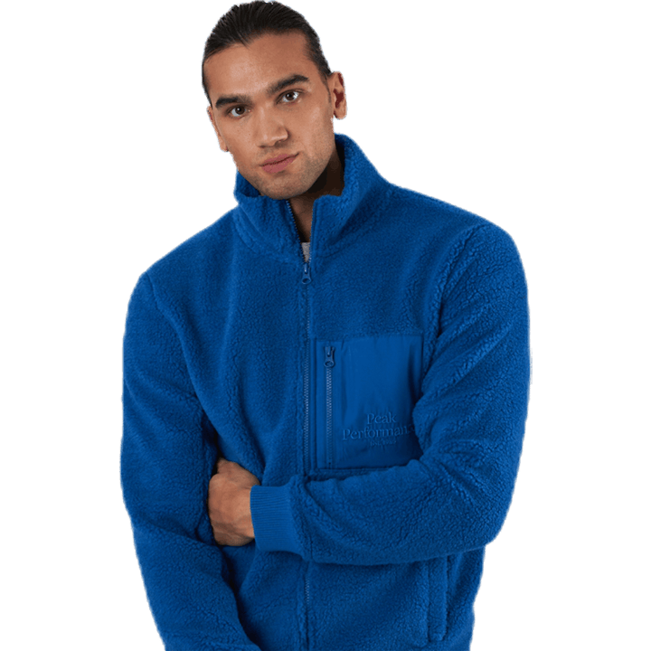 Original Pile Zip Jacket Blue