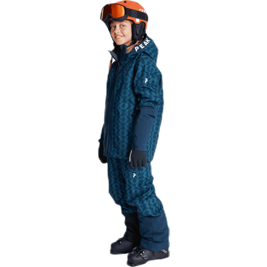 Junior Rider Ski Jacket Print Blue/Black