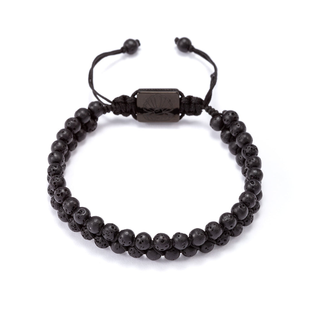 Doub Bead Bracelet Grey