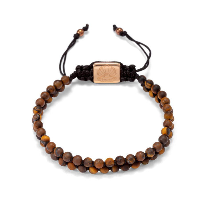 Doub Bead Bracelet Matte Brown