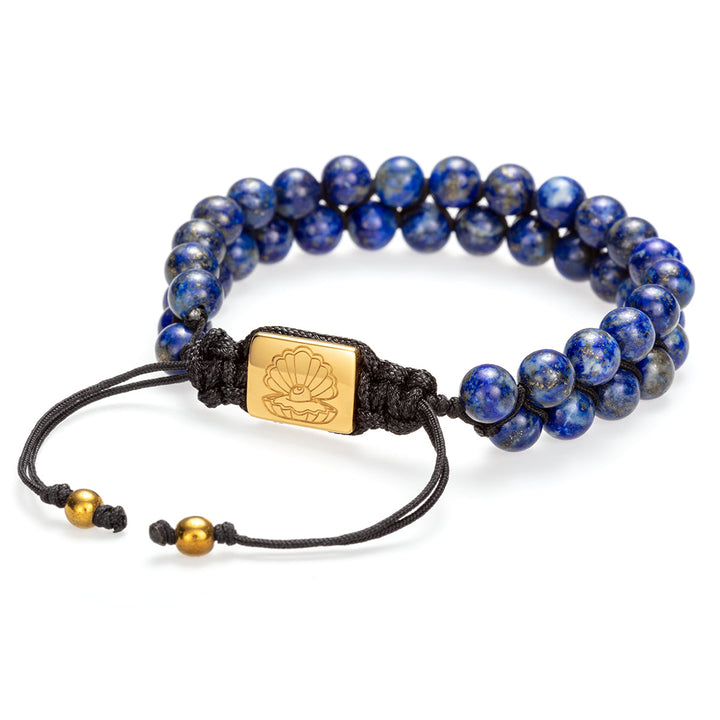 Doub Bead Bracelet Blue