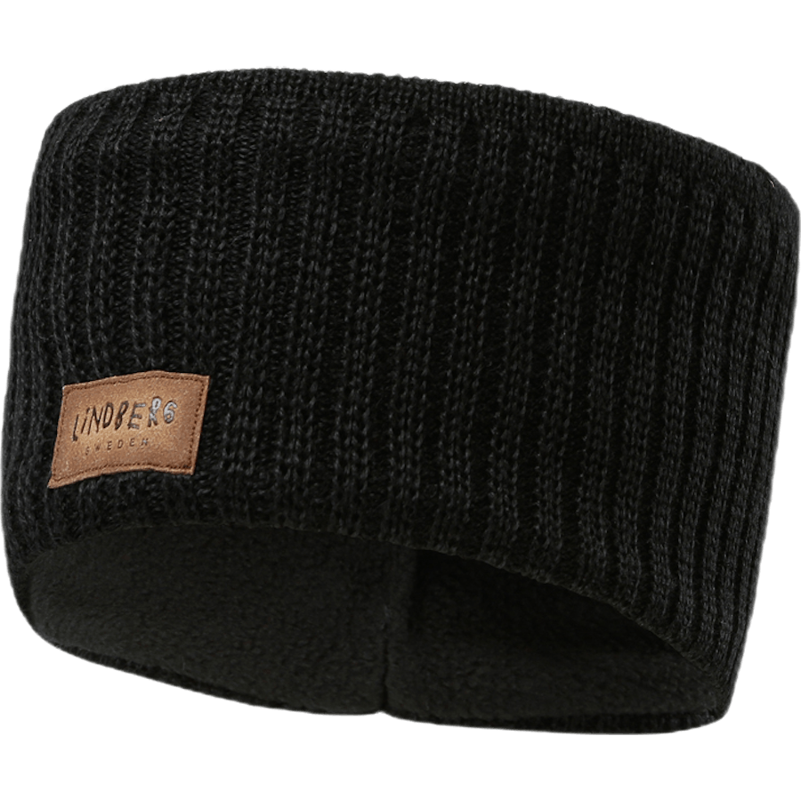 Lobonäs Wool Fleece-Lined Headband Black