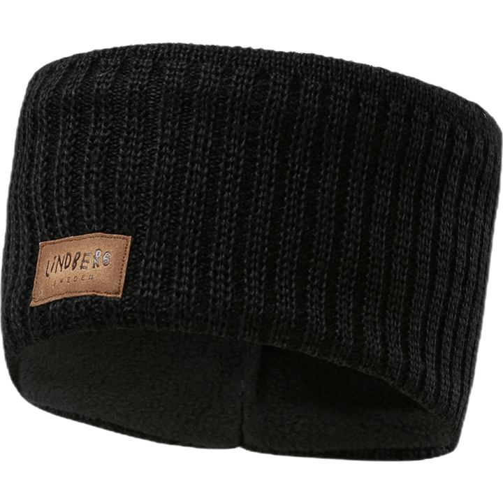 Lobonäs Wool Fleece-Lined Headband Black