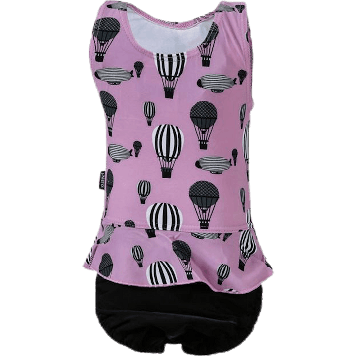 Violet Swimsuit Diaper Pink