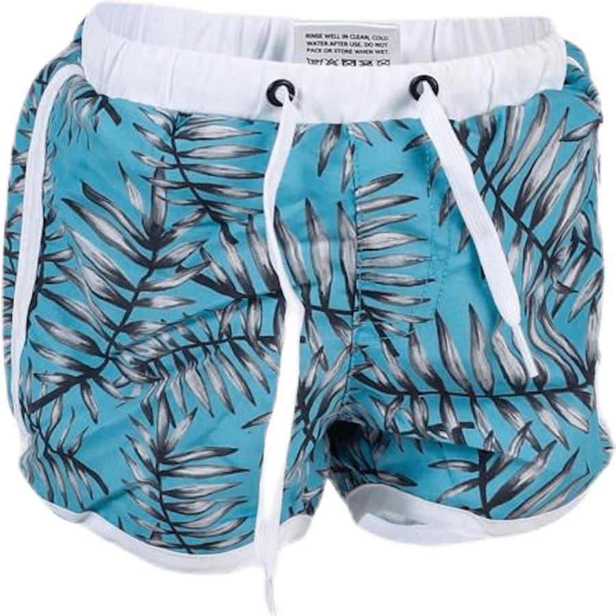 Palm Swim Diaper Shorts Blue