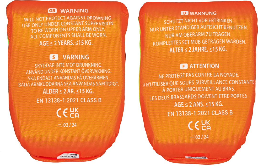 Softies Foam Swim Armbands Orange/Lime