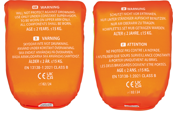 Softies Foam Swim Armbands Orange/Lime