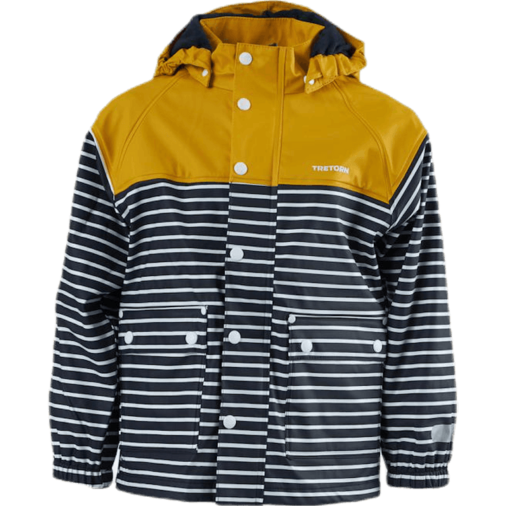 Wings Fleece-vuorattu sadetakki Sininen/Keltainen