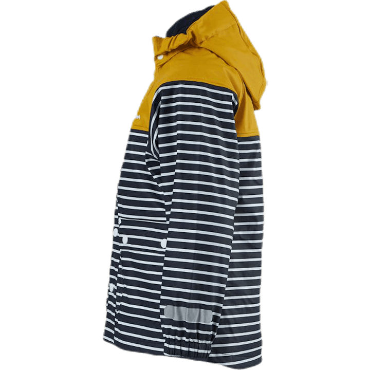 Wings Fleece-vuorattu sadetakki Sininen/Keltainen