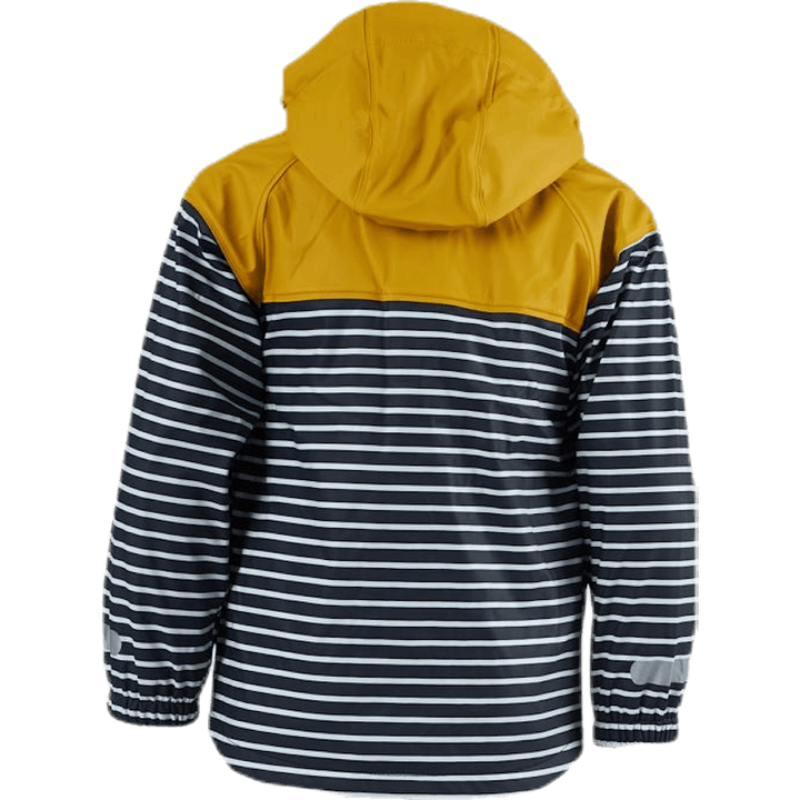Wings Fleece-vuorattu sadetakki Sininen/Keltainen