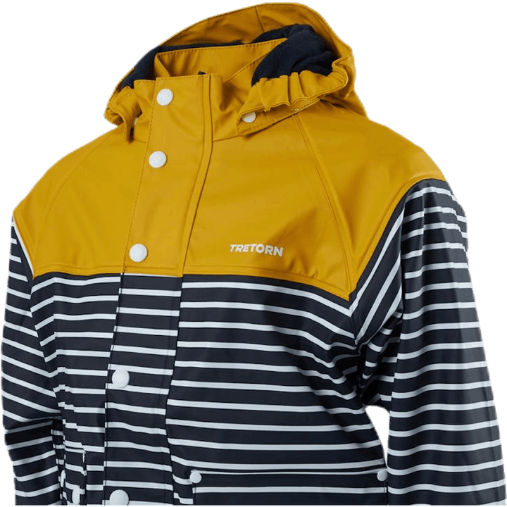 Wings Fleece-vuorattu sadetakki Sininen/Keltainen
