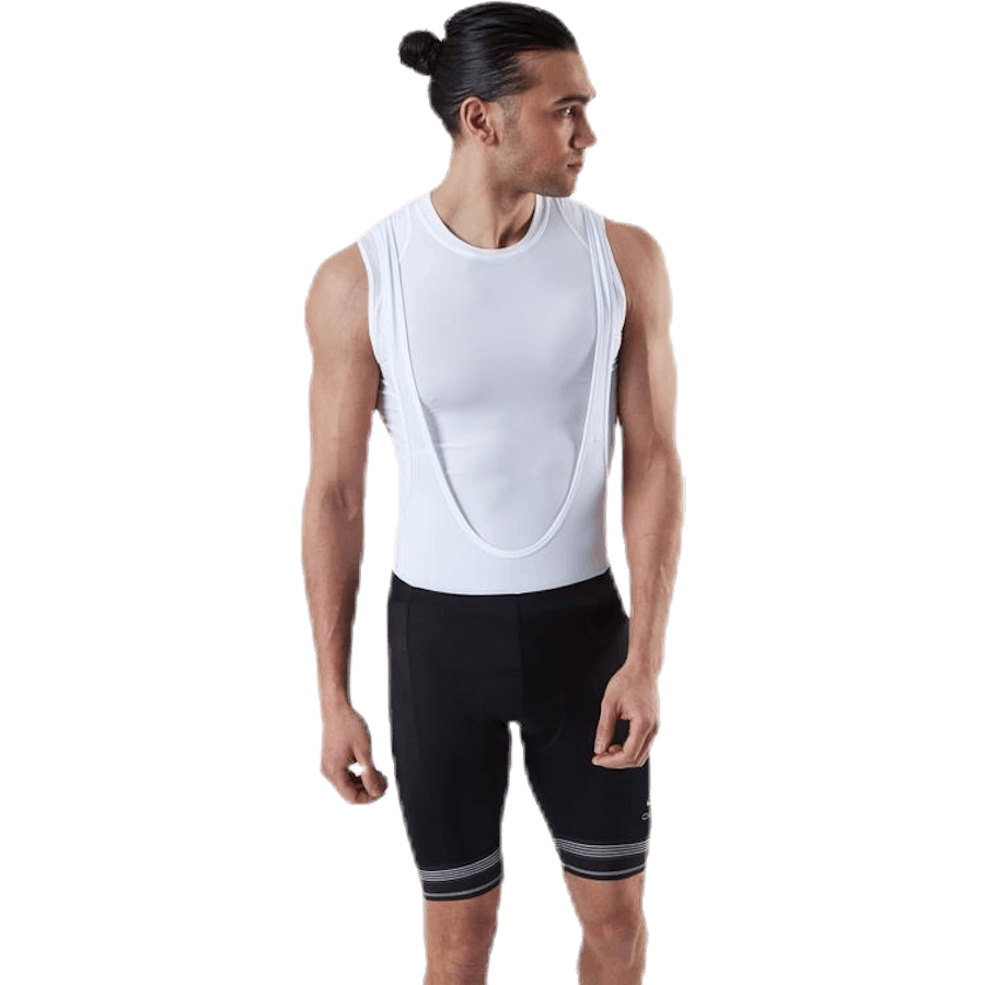 Fujin Tights Short Suspenders Bib White/Black