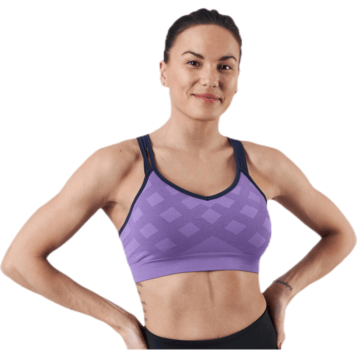 Merino Seamless Strappy Bra Purple