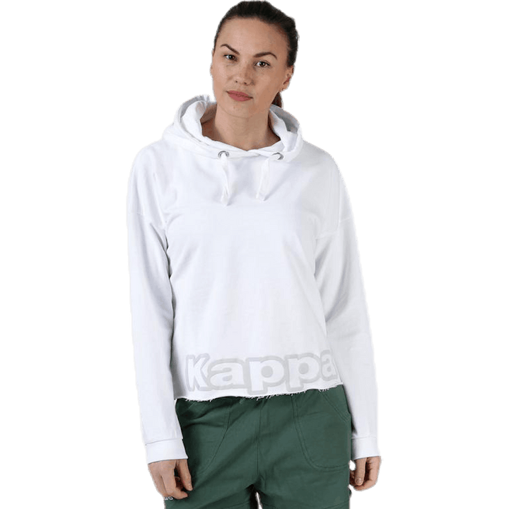 Sweat Hood, Logo Biba White