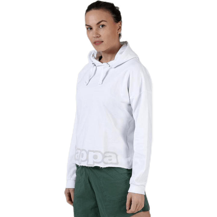 Sweat Hood, Logo Biba White