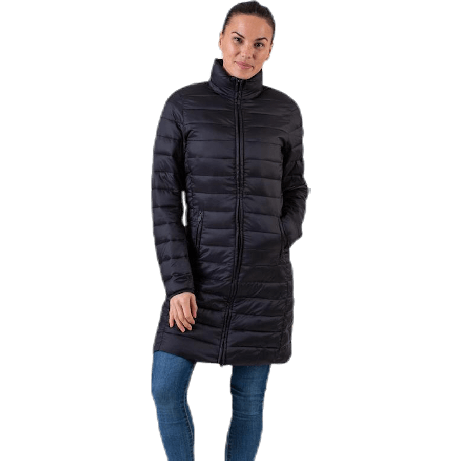 Padded Jacket Long Logo Avera Black